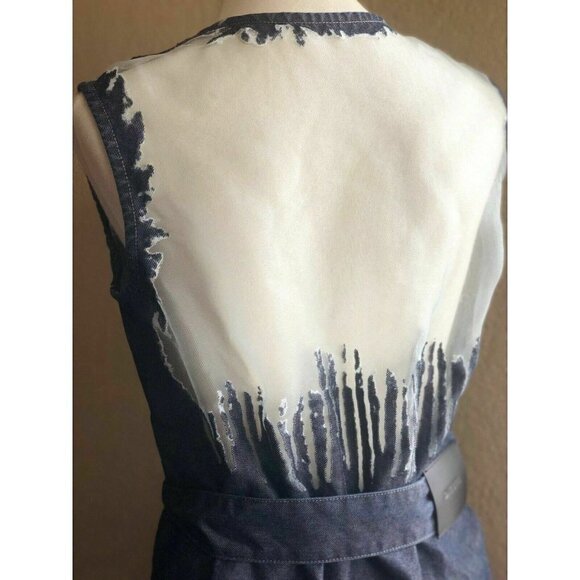 Diesel Womens Blue Mesh Denim F-D-01 Dress XS - Picture 10 of 12